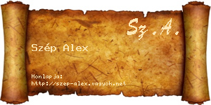 Szép Alex névjegykártya