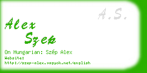alex szep business card