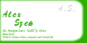 alex szep business card